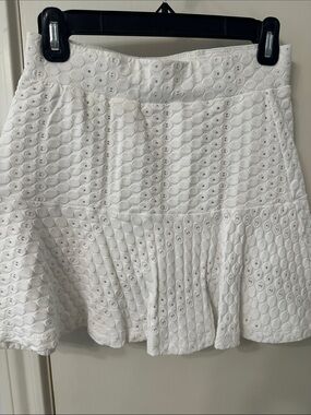 L’Etoile Sport White Eyelet Style Tennis Skirt Skort